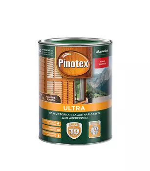Антисептик Pinotex Ultra декоративный для дерева красное дерево 1 л