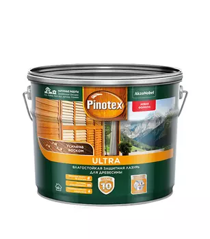 Антисептик Pinotex Ultra декоративный для дерева махагон 9 л