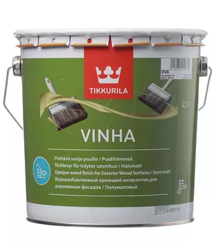 Антисептик Tikkurila Vinha декоративный для дерева белый основа VVA 2.7 л