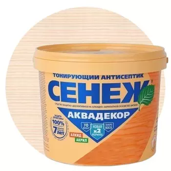 Антисептик тонирующий Сенеж Аквадекор 101 иней 2.5 кг