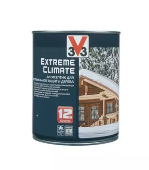 Антисептик V33 Extreme Climate декоративный для дерева белое золото 0.9 л