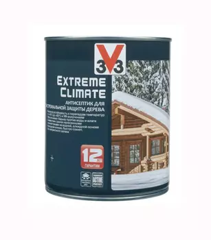 Антисептик V33 Extreme Climate декоративный для дерева платина 0.9 л