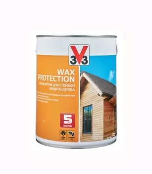 Антисептик V33 Wax Protection декоративный для дерева венге 0.9 л