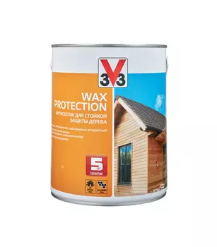Антисептик V33 Wax Protection декоративный для дерева красное дерево 0.9 л