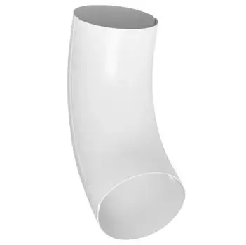 Aquasystem 72 RR 20 125/90 мм, Колено трубы оцинкованное (белое)