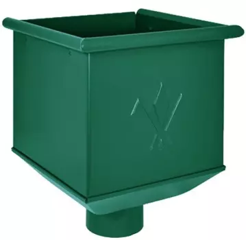 Aquasystem RAL 6005, 150/100 мм, Воронка водосборная зеленая