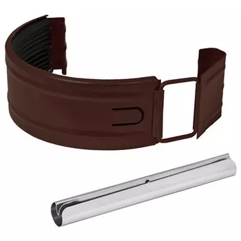 Aquasystem RAL 8017 150/100 мм, соединитель желоба с резиновым уплотнителем коричневый