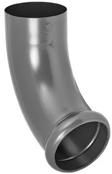 Aquasystem RR 23, 125/90 мм, Отвод водосточной трубы декорированный темно-серый