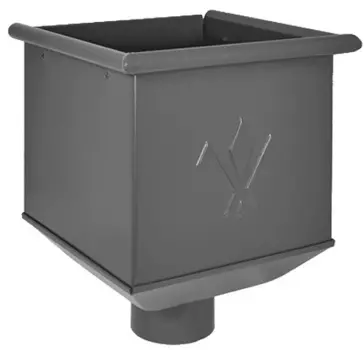 Aquasystem RR 23, 125/90 мм, Воронка водосборная темно-серая