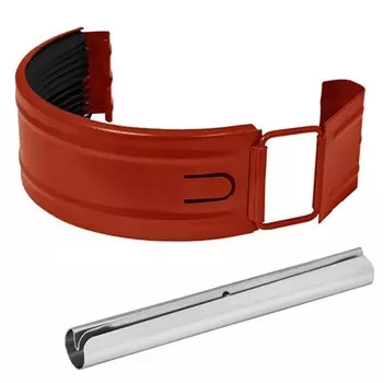 Aquasystem RR 32 125/90 мм, соединитель желоба с резиновым уплотнителем красный