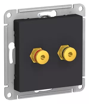 Аудио розетка ATN001087 Schneider Electric AtlasDesign карбон