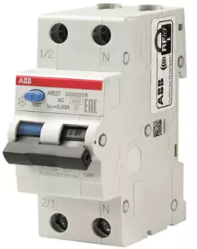 Автомат дифференциальный ABB DSH201R C10 30мА 10А 1P+N