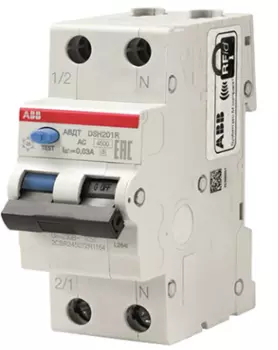Автомат дифференциальный ABB DSH201R C25 30мА 25А 1P+N