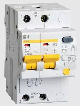 Автоматический Выключатель Дифференциального Тока IEK MAD10-2-025-C-030 25А 30мА