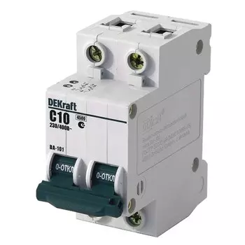 Автоматический выключатель DEKraft ВА-101 2п C 10А 4.5кА