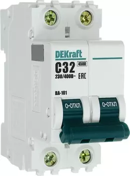 Автоматический выключатель DEKraft ВА-101 2п C 32А 4.5кА