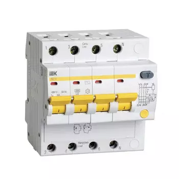 Автоматический выключатель дифференциального тока IEK АД14 4Р 50А 30мА C
