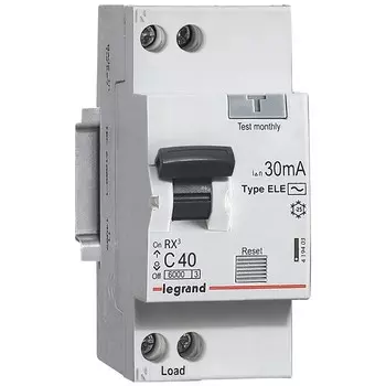 Автоматический выключатель дифференциального тока LeGrand АВДТ Rх3 419403 1P+N C 40A 30mA