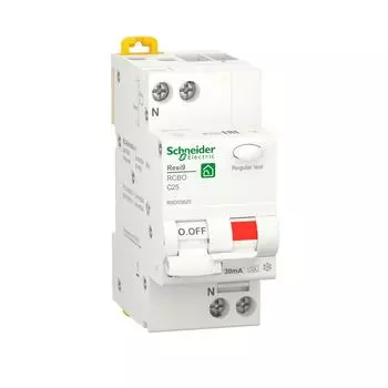 Автоматический выключатель дифференциального тока Schneider Electric 1P+N С 25А 6000A 30мА тип A