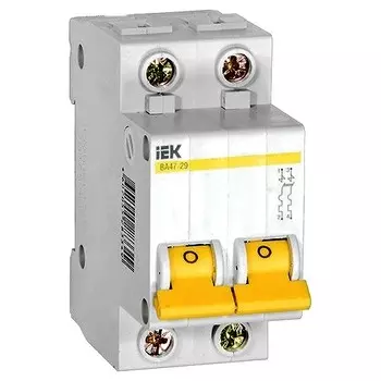 Автоматический выключатель IEK ВА47-29 2Р 16 А MVA20-2-016-C
