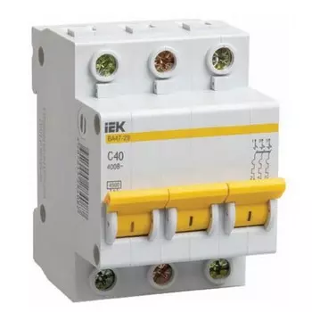 Автоматический выключатель IEK ВА47-29 3Р 10А C