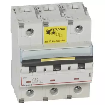 Автоматический выключатель LeGrand Dх3 409280 3P C 80A 10кА/16кА
