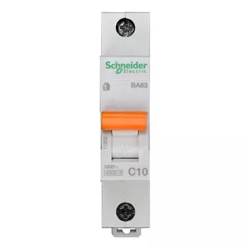 Автоматический выключатель Schneider Electric Домовой ВА63 1П C 10A 4.5кА