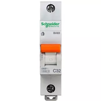 Автоматический выключатель Schneider Electric Домовой ВА63 1П C 32A 4.5кА