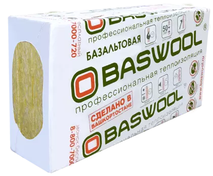 Baswool Фасад 120 1200х600 мм 50 мм, Минеральная вата