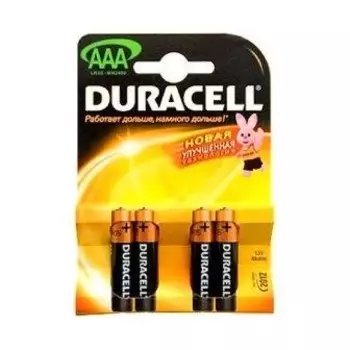 Батарейка алкалиновая Duracell Basic AAA LR03 Bl-4, 4 шт