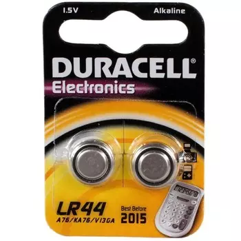 Батарейка алкалиновая Duracell Basic V13GA LR44 Bl-2, 2 шт