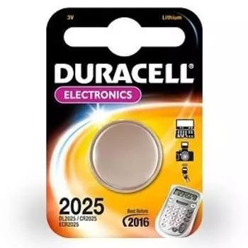 Батарейка литиевая Duracell CR2025 BL-1, 1 шт