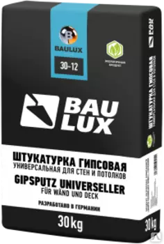 Baulux 30-12, 30 кг, Штукатурка гипсовая