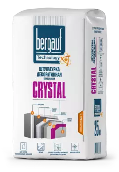 Bergauf Crystal, 25 кг, Штукатурка декоративная цементная