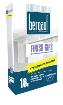 Bergauf Finish Gips 18 кг, Шпатлевка гипсовая финишная (белая)