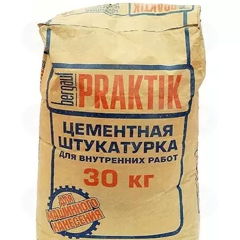 Bergauf Praktik, 30 кг, Штукатурка цементная для внутренних работ серая