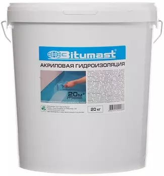 Bitumast, 20 кг, Гидроизоляция акриловая