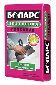 Боларс 15 кг, Шпатлевка гипсовая (белая)
