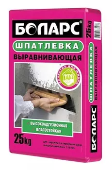 Боларс 25 кг, Шпатлевка цементная Выравнивающая (белая)