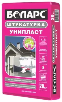 Боларс Унипласт, 20 кг, Штукатурка известково-цементная
