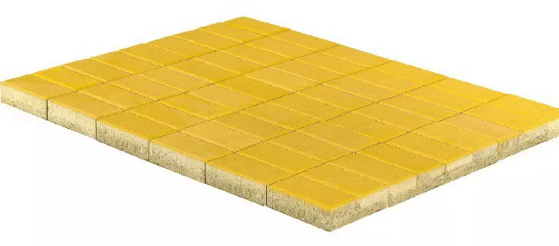 Braer Прямоугольник, 200х100х40 мм, Плитка тротуарная желтая
