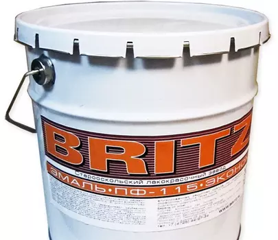 Britz Прима ПФ-115 20 кг, Эмаль алкидная универсальная (черная)