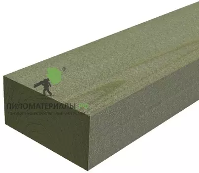 Брус обрезной хвойный антисептированный 50х100 мм 6 м