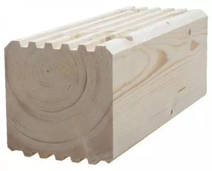 Брус профилированный хвойный гребенка 150х150 мм 6 м камерная сушка