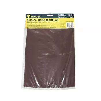Бумага шлифовальная Universe USL150400 Р-400 230х280 мм 10 шт