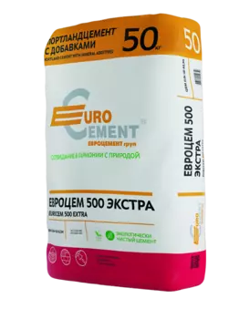 Цемент Eurocement Экстра М500 Д20 50 кг