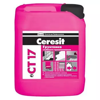 Ceresit CT 17 Зима, 10 л, Грунтовка глубокого проникновения акриловая морозостойкая