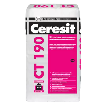 Ceresit CT 190, смесь клеевая для минераловатных плит