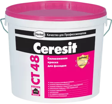 Ceresit CT 48, 15 л, Краска фасадная силиконовая