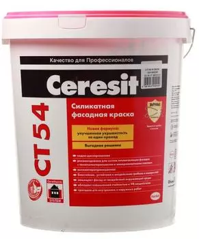 Ceresit CT 54, 15 л, Краска фасадная силикатная